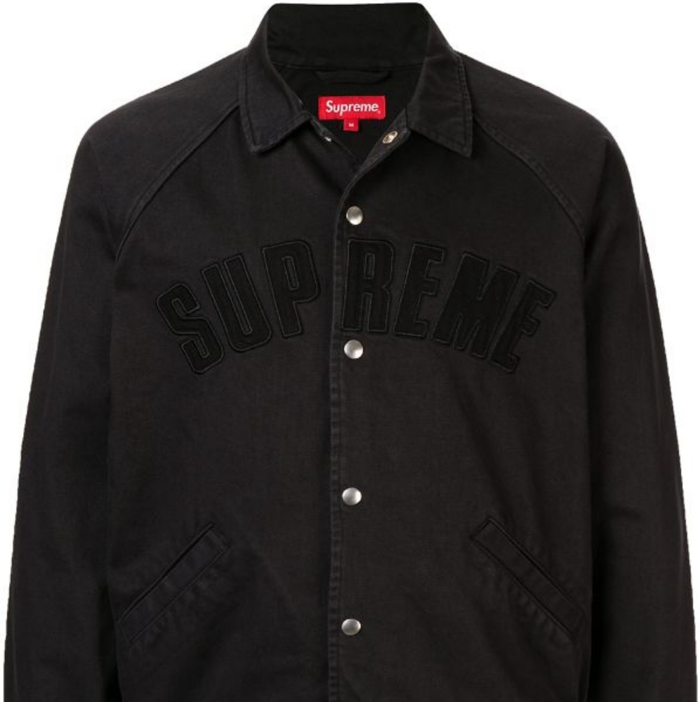 NWT SUPREME black jean twill jacket - Picture 4 of 4